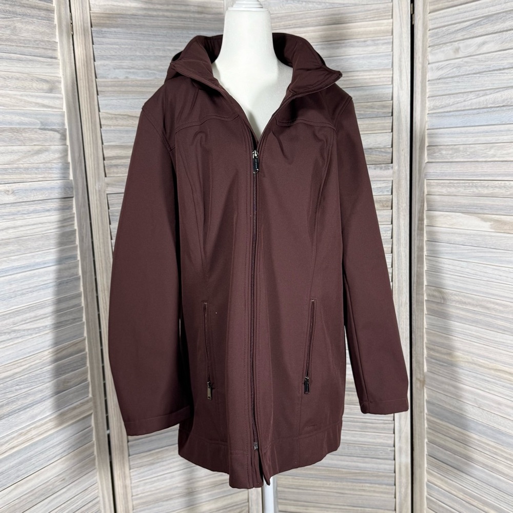 Andrew Marc Rain Jacket | Deep Plum | Fleece Lined | Size XXL